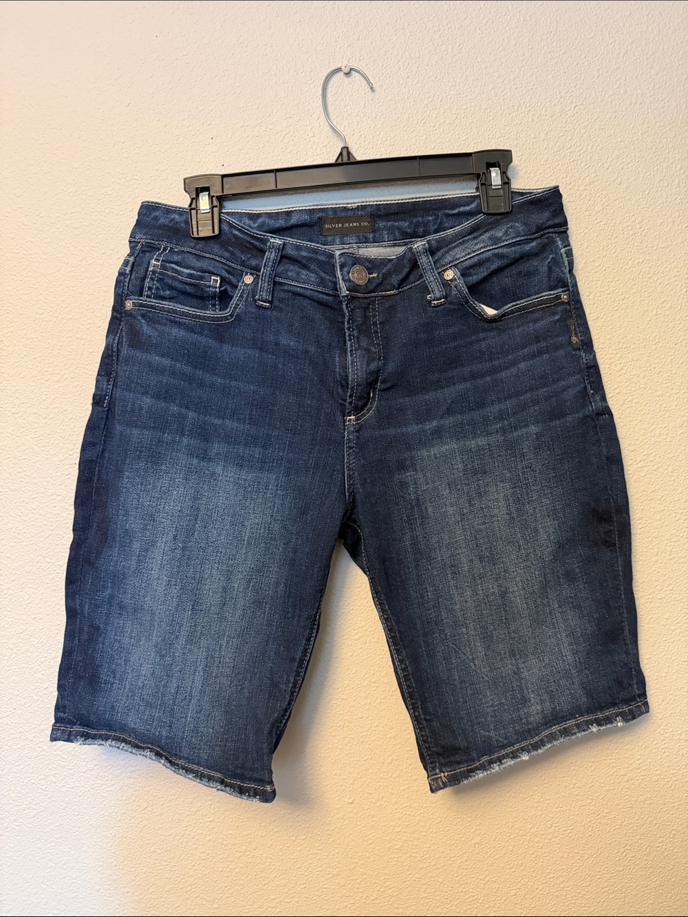 Silver Jeans Dark Blue Denim Bermuda Shorts